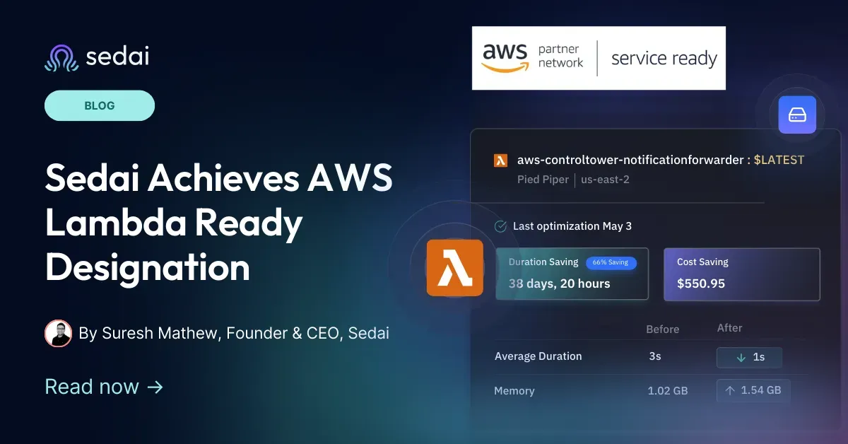 Sedai Achieves AWS Lambda Ready Designation